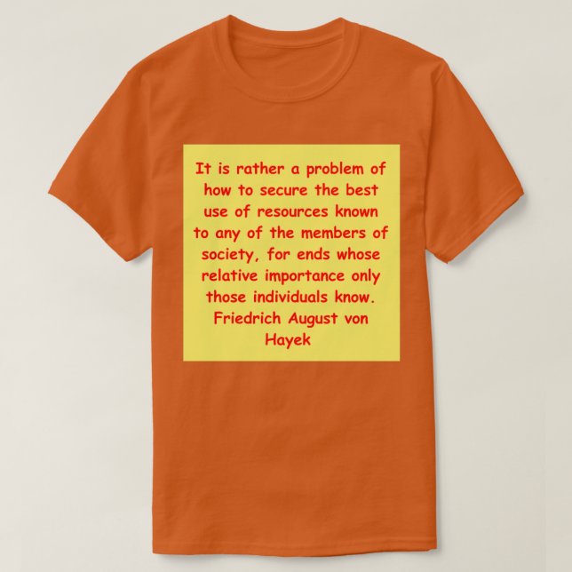 Camiseta Friedrich August von Hayek 31 (Frente do Design)
