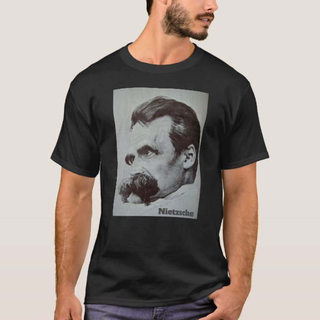 Camiseta Friedrich Nietzsche (desenhado por Hans Olde) (Frente)
