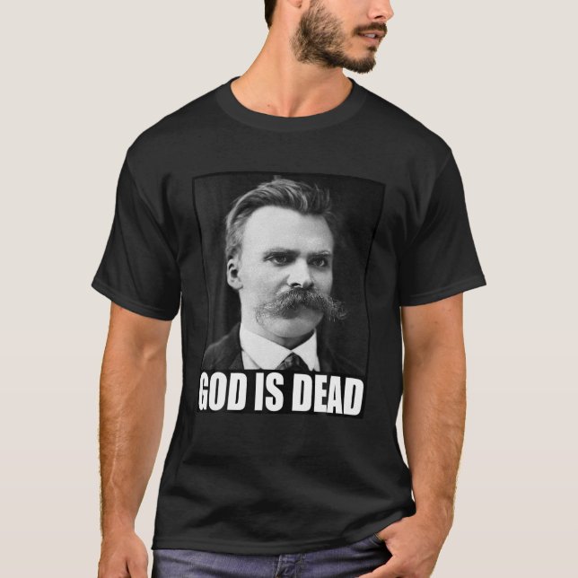 Camiseta Friedrich Nietzsche | Deus É Morto | Filosofia | N (Frente)