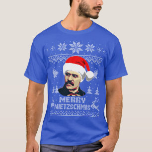 Camiseta Friedrich Nietzsche Feliz Nietzschmas Natal