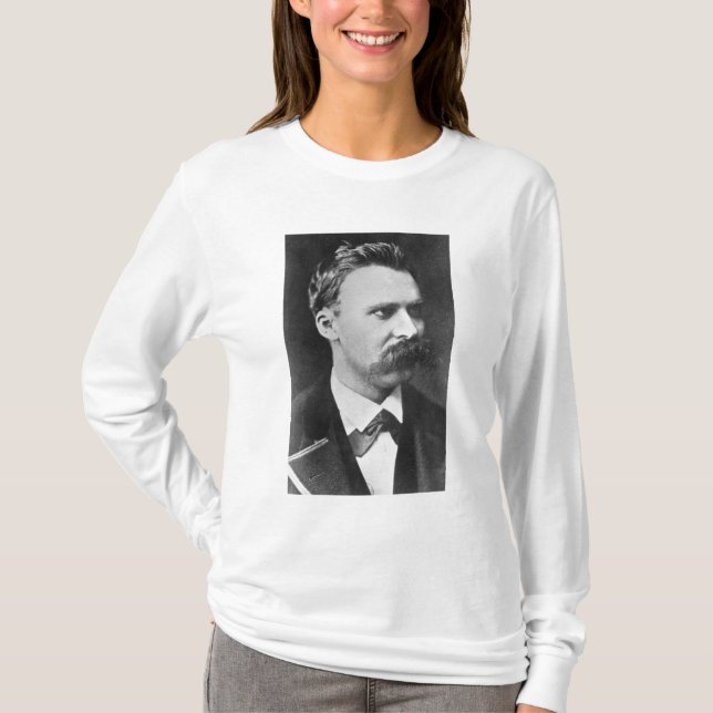 Camiseta Friedrich Wilhelm Nietzsche (1844-1900) 1873 (b/w (Frente)