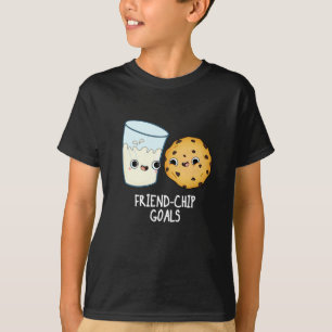 Camiseta Friend Chip Mete Cookies Engraçados Leite Pun Dark