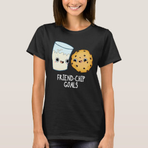 Camiseta Friend Chip Mete Cookies Engraçados Leite Pun Dark