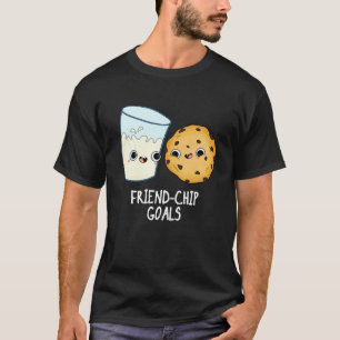 Camiseta Friend Chip Mete Cookies Engraçados Leite Pun Dark