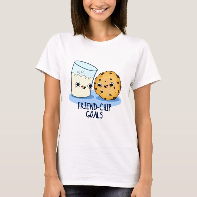 Camiseta Friend Chip Mete Cookies Engraçados No Leite (Frente)