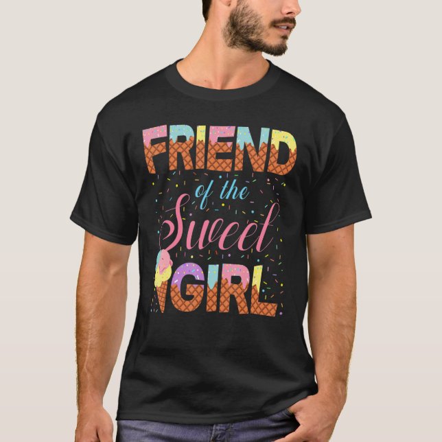 Camiseta Friend Of The Sweet Girl Ice Cream Cone Popsicle P (Frente)
