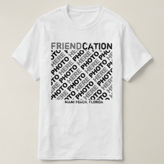 Camiseta Friendcation cria seu próprio t-shirt branco (Frente do Design)