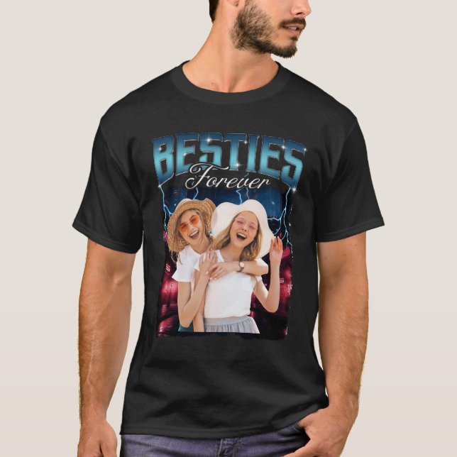 Camiseta Friends Besties Bootleg Rap Retro Custom Photo (Frente)