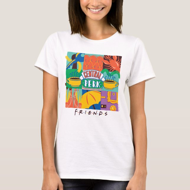 Camiseta FRIENDS™ | Central Perk Gráfico Vibrante (Frente)