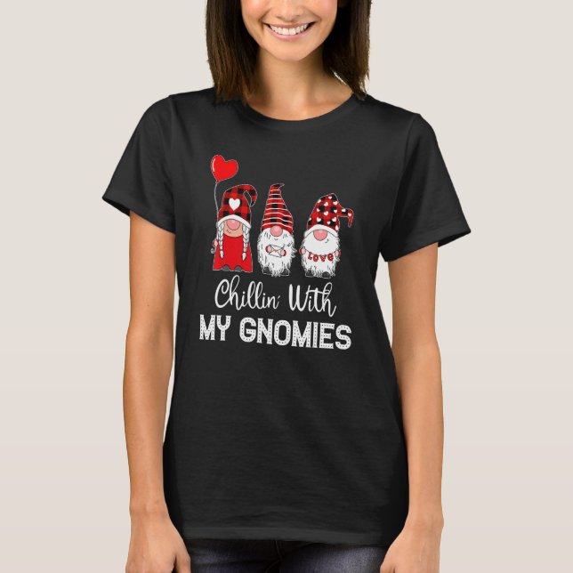 Camiseta Friends Christmas Red buffalo plaid Chillin' With  (Frente)
