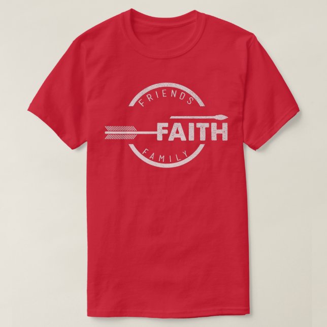 Camiseta Friends Faith and Family Christian  (Frente do Design)