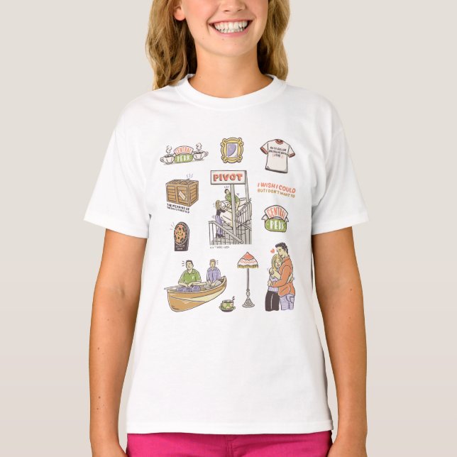 Camiseta FRIENDS™ | Ícones Desenho Animado (Frente)
