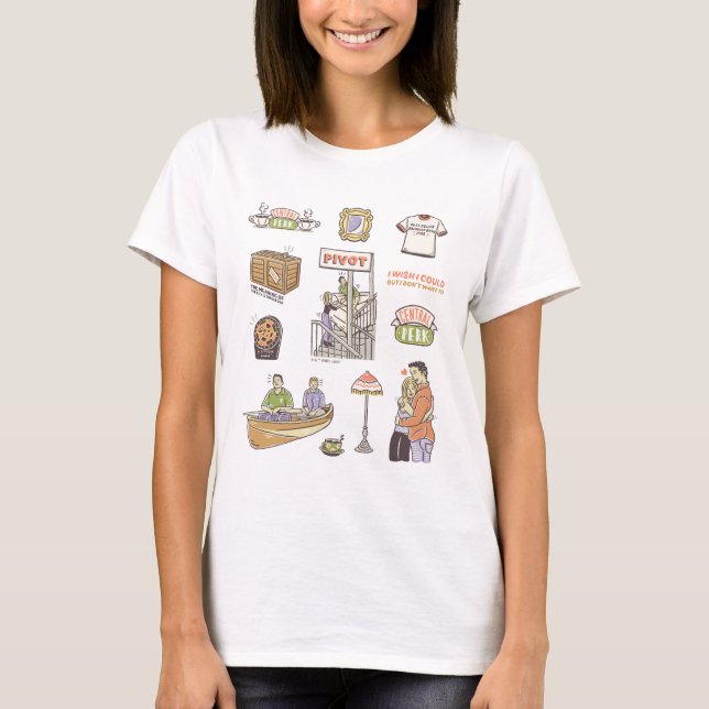 Camiseta FRIENDS™ | Ícones Desenho Animado (Frente)