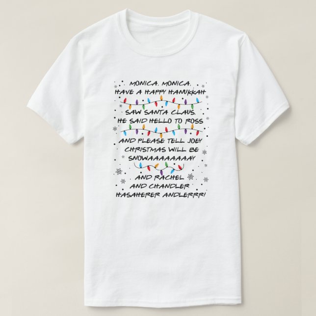 Camiseta Friends Inspired Christmas (Frente do Design)