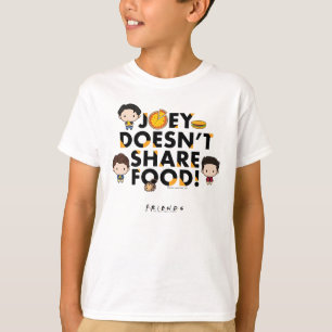 Camiseta FRIENDS™ Joey Não Divide Comida Chibi