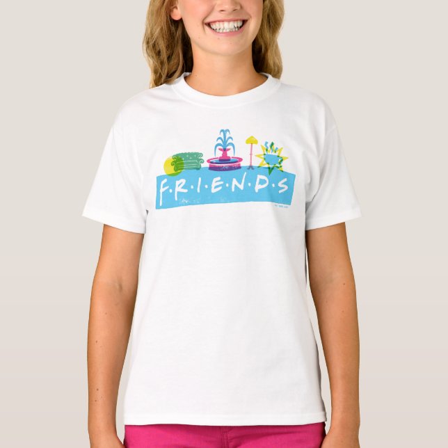 Camiseta FRIENDS™ | Logotipo com Ícones (Frente)