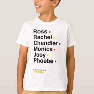 Camiseta FRIENDS™ Nomes dos Personagens 2