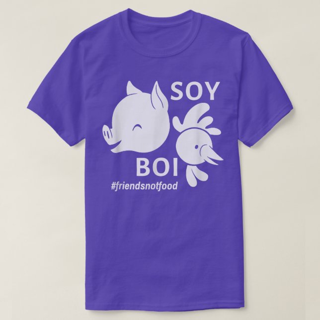 Camiseta Friends Not Food  Soy Boy Tofu  Funny Vegan Vegeta (Frente do Design)