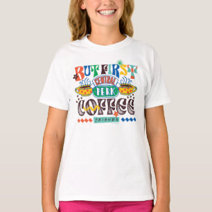 Camiseta FRIENDS™ Primeiro Café Gráfico Vibrante