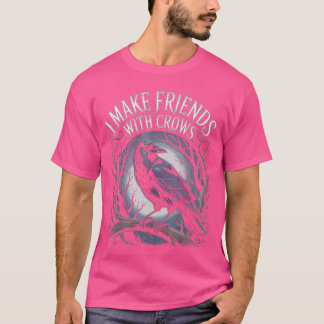 Camiseta Friends with Crows Animal Gothic Birds Animal Funn
