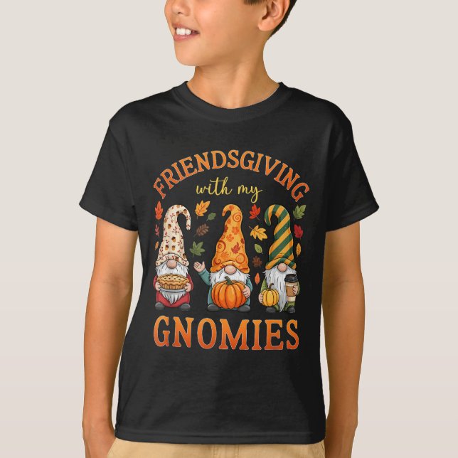 Camiseta Friendsgiving With My Gnomies Friends Thanksgiving (Frente)