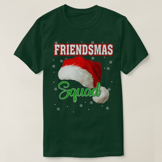 Camiseta Friendsmas Santa Hat Squad Xmas Group Winter Holid (Frente do Design)