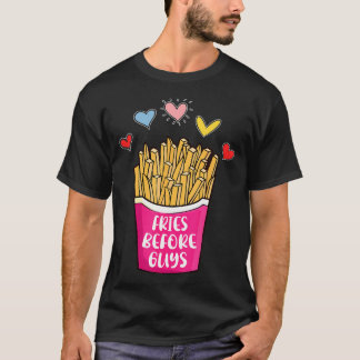 Camiseta Fries Antes Da Cara Humor Adolescente Raparigas Na