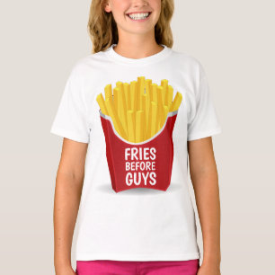 Camiseta FRIES ANTES DA CARA Meninas engraçadas T-Shirts