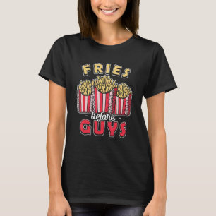 Camiseta Fries Antes da Comida de Lixo do Cara