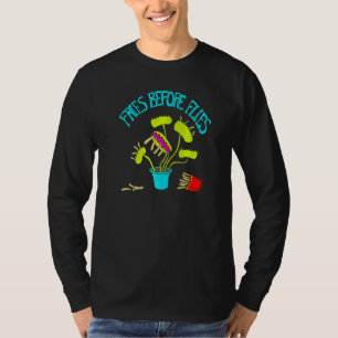 Camiseta Fries Antes de Moscas Vênus Flytrap Gráfico
