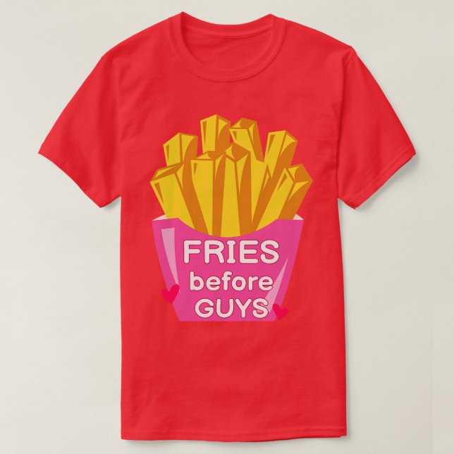 Camiseta Fries antes do Dia de os namorados Cara IV (Frente do Design)
