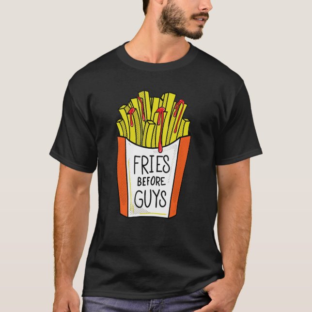 Camiseta Fries antes do feminismo Cara Direitos iguais (Frente)