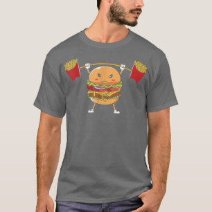 Camiseta Fries franceses Comida de hambúrguer de queijo Kaw