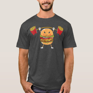 Camiseta Fries franceses Comida de hambúrguer de queijo Kaw