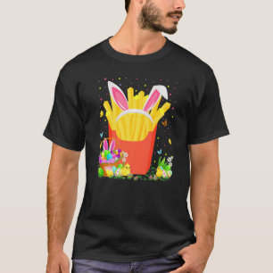Camiseta Fries franceses - Comida de páscoa de ovos - Caça