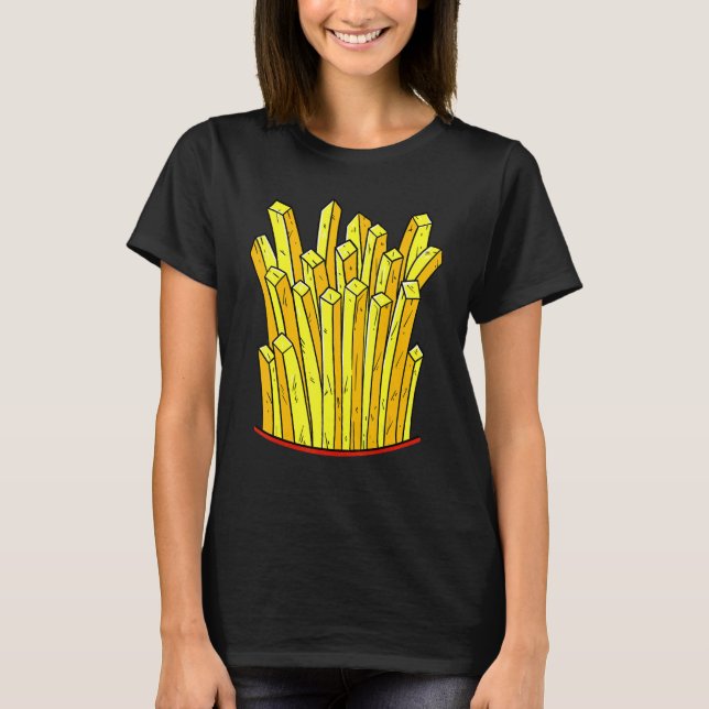 Camiseta Fries franceses Comida rápida fritura francesa (Frente)