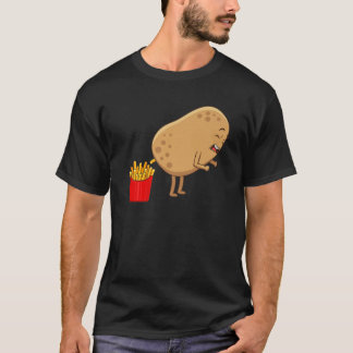 Camiseta Fries Franceses Engraçados Designs Para Homens Bat
