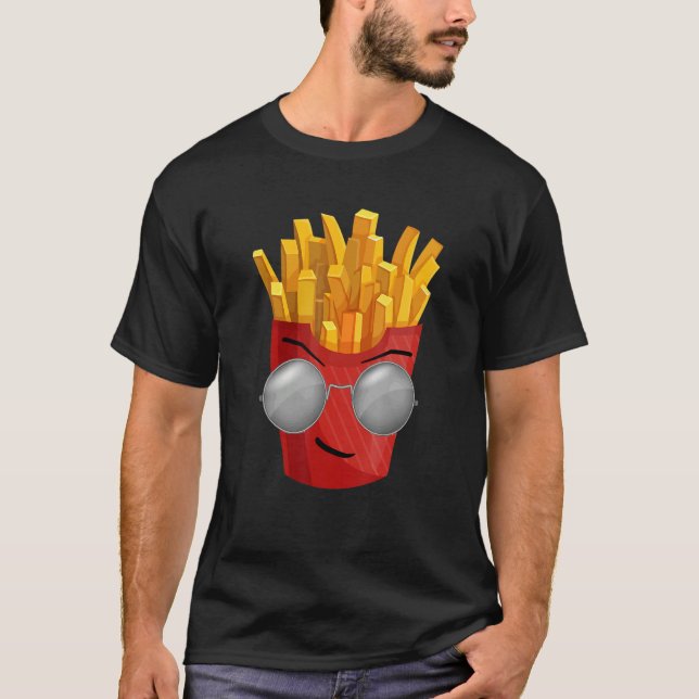 Camiseta Fries franceses Estilo de Hipster Arte Rápida de C (Frente)