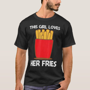 Camiseta Fries legal Para Meninas Crianças Rapidamente Comi
