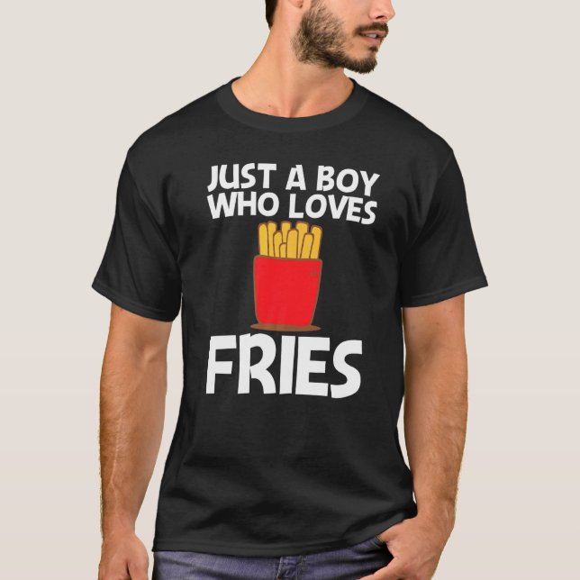 Camiseta Fries legal Para Rapazes Comidas Rápidas (Frente)