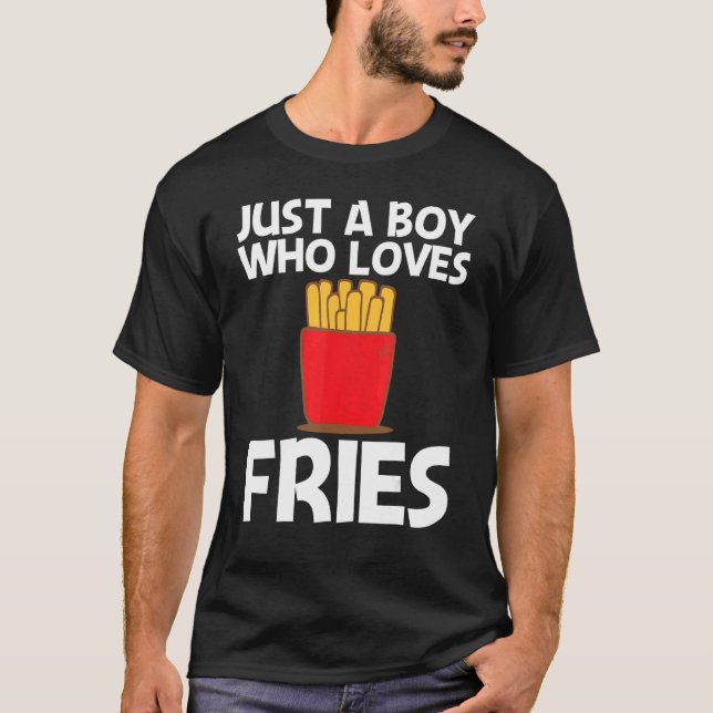 Camiseta Fries legal Para Rapazes Comidas Rápidas (Frente)