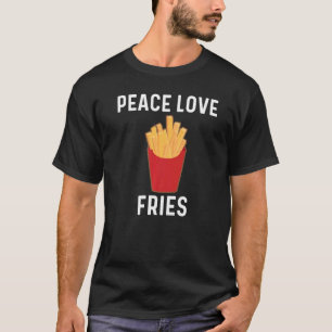 Camiseta Fries Para Homens Batatas Fragmentos Rápidos Burge