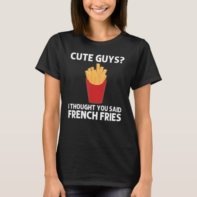 Camiseta Fries Para Meninas Crianças Batata Fragmento De Co (Frente)