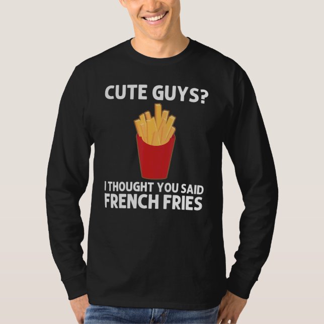 Camiseta Fries Para Meninas Crianças Batata Fragmento De Co (Frente)