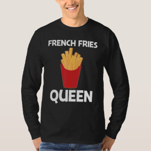 Camiseta Fries Para Mulheres Mãe Batata Frente Rápida Burge