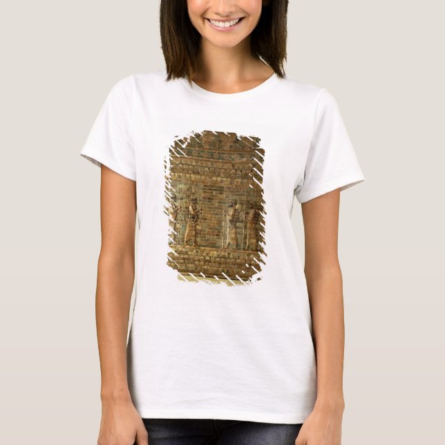 Camiseta Frieze dos arqueiros da guarda do rei persa, por (Frente)