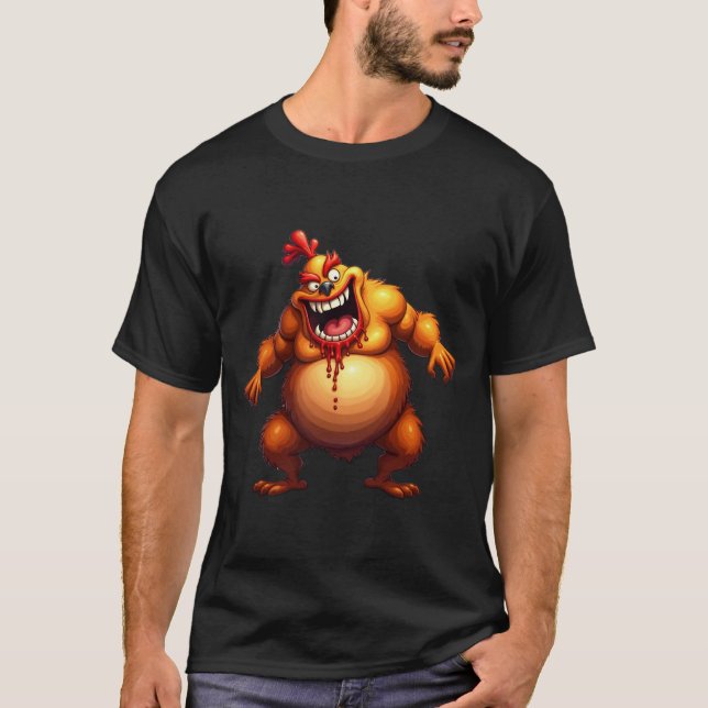 Camiseta FRIGAÇÃO DE FILHAS DE FRANGO MONSTER de Verão (Frente)