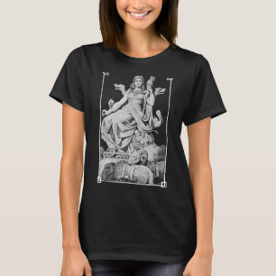 Camiseta Frigga sobre Throne Norse Viking Mythology Deus Mã