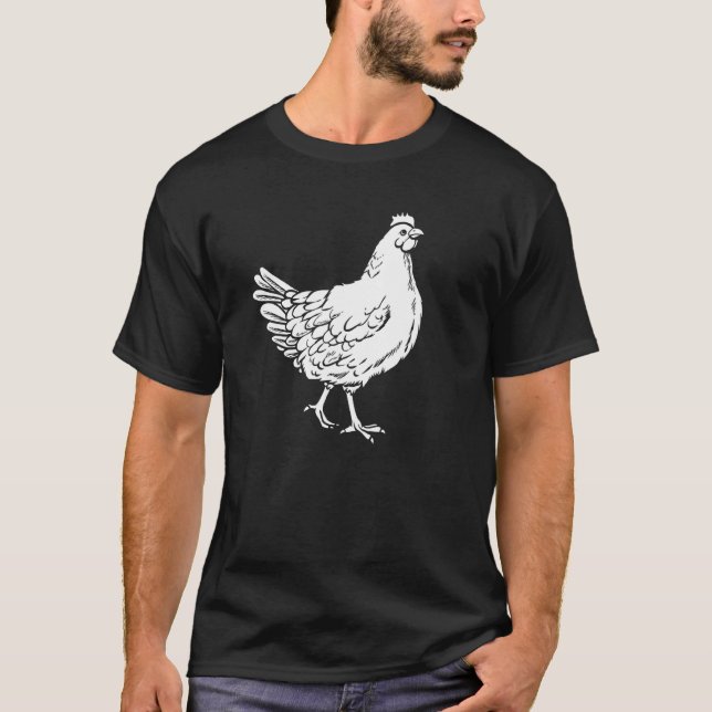 Camiseta Frigorífico de frango - Fazenda de ovos (Frente)