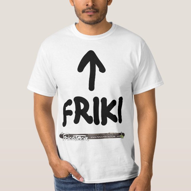 Camiseta Friki (Negro sobre blanco) (Frente)